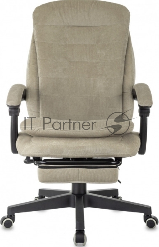 Кресло руководителя Бюрократ T-9950MSG-F Fabric песочный Light-21 крестов. пластик подст.для ног