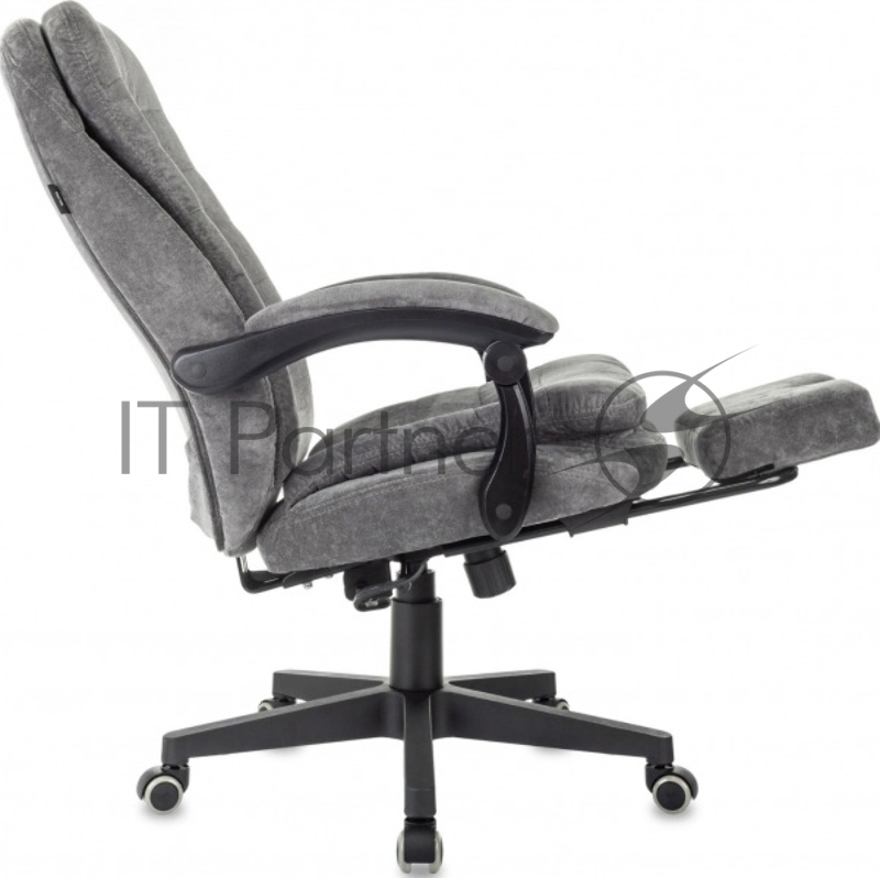 Кресло руководителя Бюрократ T-9950MSG-F Fabric серый Light-19 крестов. пластик подст.для ног