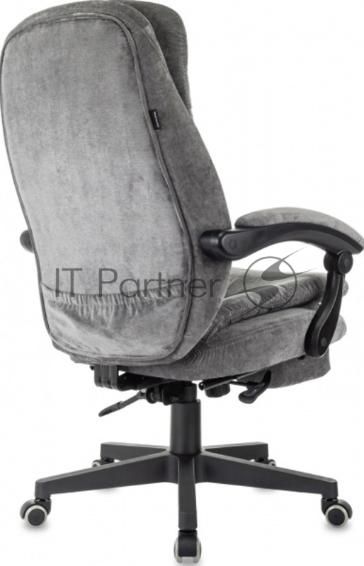 Кресло руководителя Бюрократ T-9950MSG-F Fabric серый Light-19 крестов. пластик подст.для ног