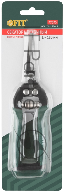 Секатор цветочный, режущие кромки внахлест, ПВХ накладки на ручки 180 мм