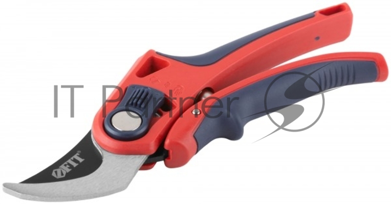 Секатор, режущие кромки внахлест, регулировка раскрытия, ленточная пружина, прорезин. ручки 210 мм