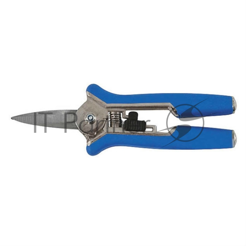 Секатор, режущие кромки встык с наковальней, регулир. раскрытия, ленточная пружина, прорезин. ручки 210 мм