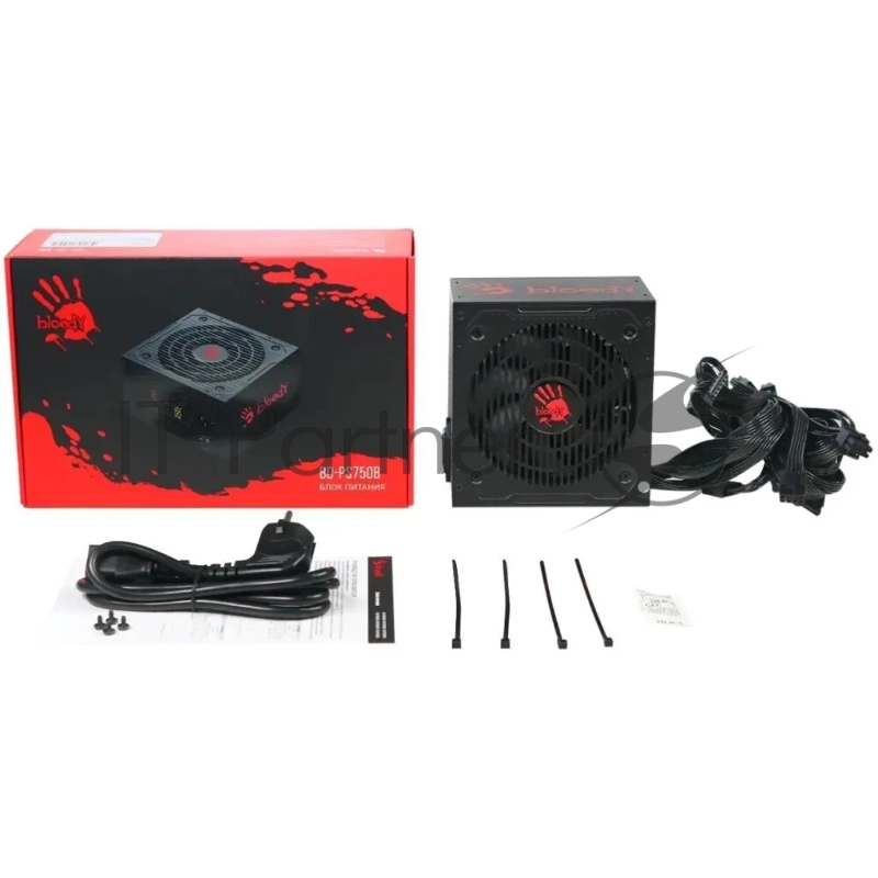 Блок питания Bloody ATX 750W BD-PS750B 80+ bronze (20+4pin) APFC 120mm fan 6xSATA RTL