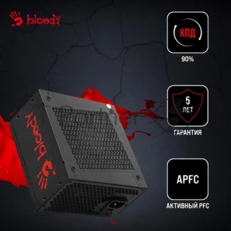 Блок питания Bloody ATX 1000W BD-PS1000G 80+ gold (20+4pin) APFC 140mm fan 12xSATA Cab Manag RTL
