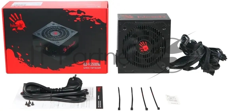 Блок питания Bloody ATX 500W BD-PS500W 80 PLUS WHITE (20+4pin) APFC 120mm fan 6xSATA RTL