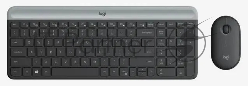 Комплект беспроводной клавиатура+мышь Logitech Slim Wireless Desktop MK470 черный