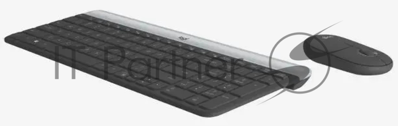 Комплект беспроводной клавиатура+мышь Logitech Slim Wireless Desktop MK470 черный