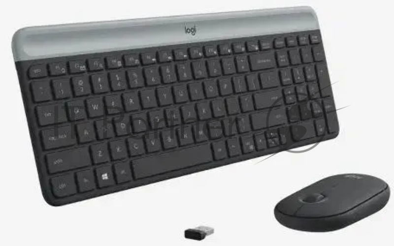 Комплект беспроводной клавиатура+мышь Logitech Slim Wireless Desktop MK470 черный