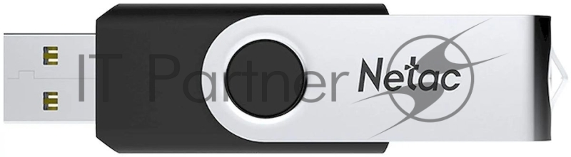 Флешка USB Netac U505, 4ГБ, USB 2.0, черный/серебристый, NT03U505N-004G-20BK