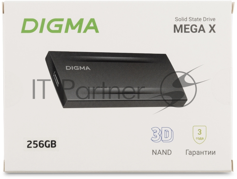 Внешний диск SSD Digma USB3.2 Gen2x2 256GB DGSM8256G2MGG MEGA X 1.8 темно-серый