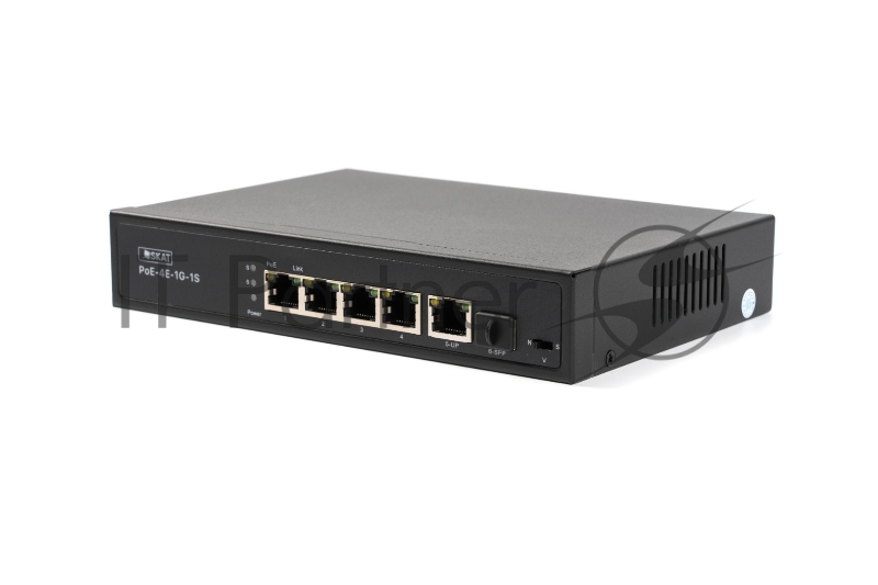 Коммутатор SKAT PoE-4E-1G-1S PoE Plus 60Вт порты: 4-Ethernet 1-Uplink 1-SFP