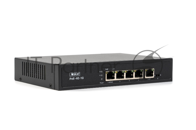 Коммутатор SKAT PoE-4E-1G PoE Plus 65Вт порты: 4-Ethernet 1-Uplink