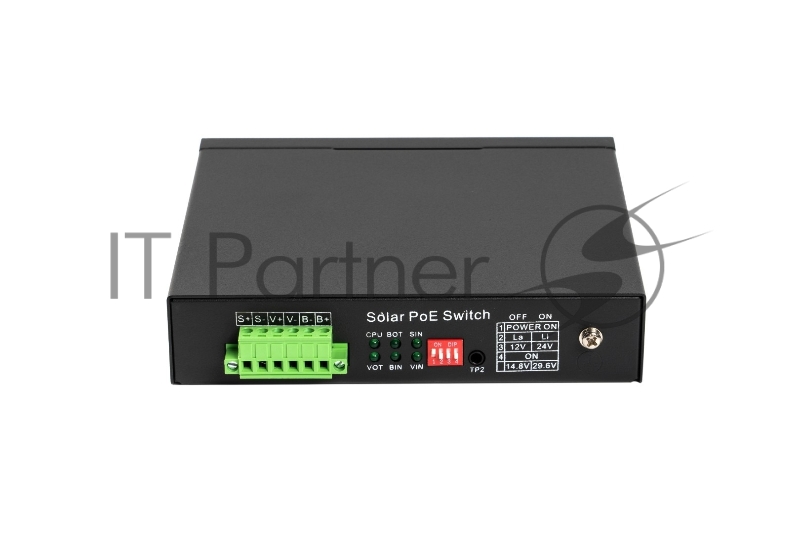 Коммутатор бесперебойный SKAT PoE-5E-1S UPS POE 120Вт порты: 5-Ethernet 1-Uplink