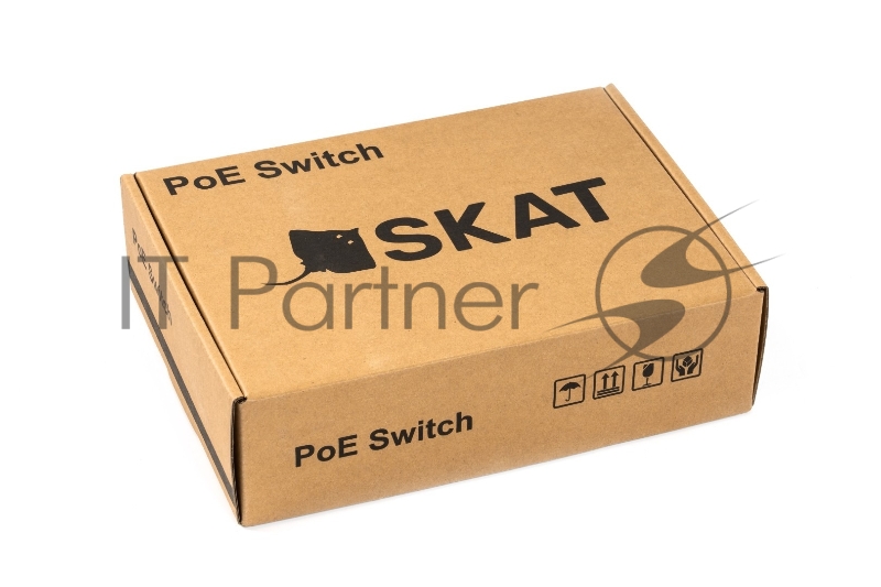 Коммутатор бесперебойный SKAT PoE-5E-1S UPS POE 120Вт порты: 5-Ethernet 1-Uplink