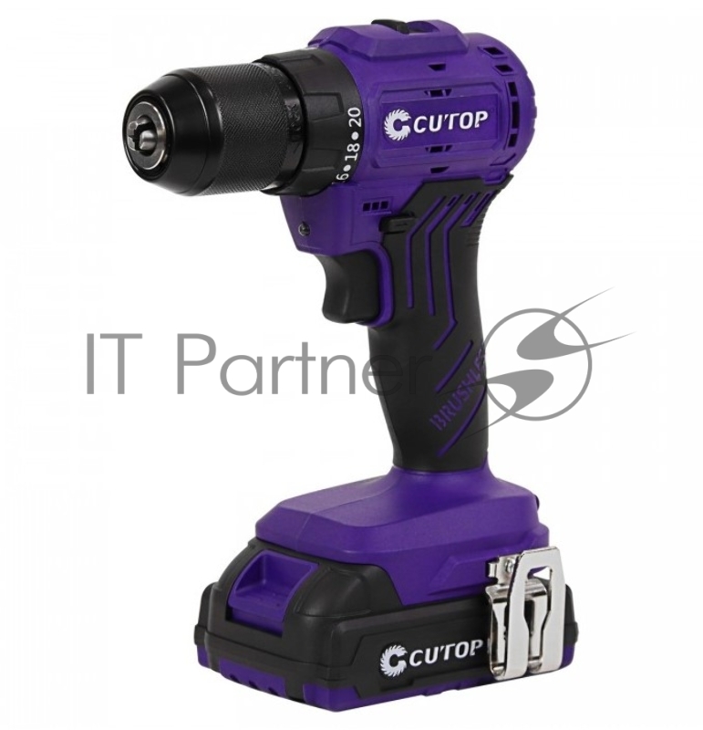 Шуруповерт Cutop E-Profi 20В, 13мм, 2 Батареи, 2ач, З/у (кулер), пл. бокс.