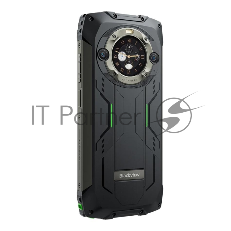 Смартфон BlackView BV9300Pro MT6789V/CD(G99) 8С RAM8Gb ROM256Gb 6,7 IPS 1080x2388 2G 3G 4G Android 13 64Mpix 32Mpix NFC GPS 802.11 a/b/g/n/ac GSM NFC TouchSc TF card 1Tb 15080mAh 33W Fast Charge черный с зеленой рамкой