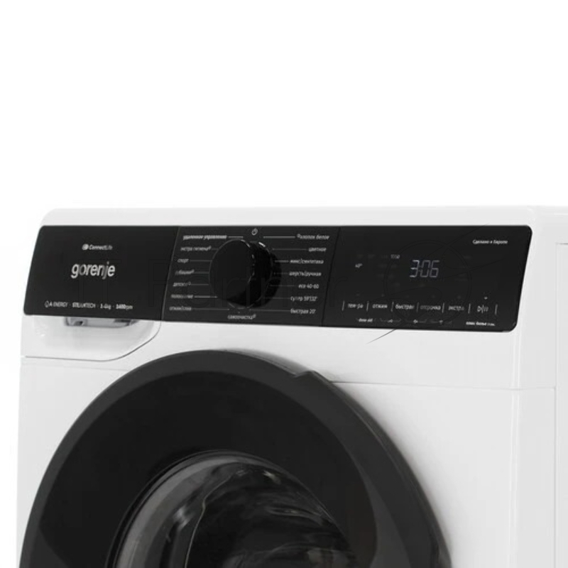 Стиральная машина Gorenje WPNA84A2TWIFI/C, с фронтальной загрузкой, с паром, 8кг, 1400об/мин, инверторная, белый