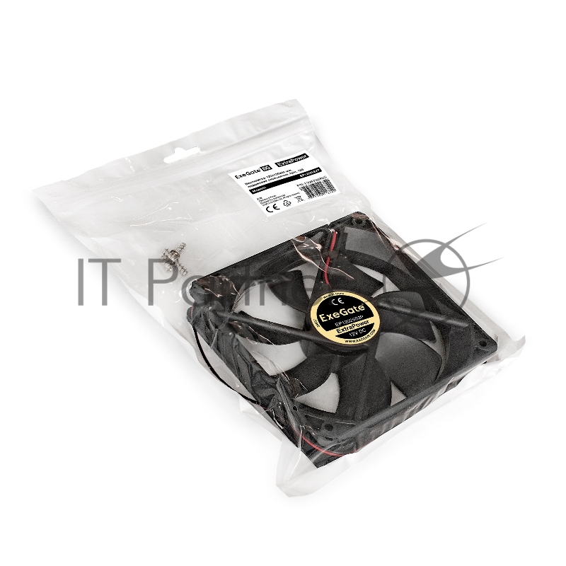 Вентилятор ExeGate ExtraPower EP12025S2P, 120x120x25 мм, подшипник скольжения, 2pin, 1600RPM, 26dBA