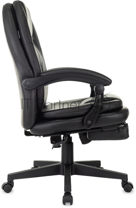 Кресло руководителя Бюрократ CH-868N-BF черный эко.кожа крестов. пластик подст.для ног