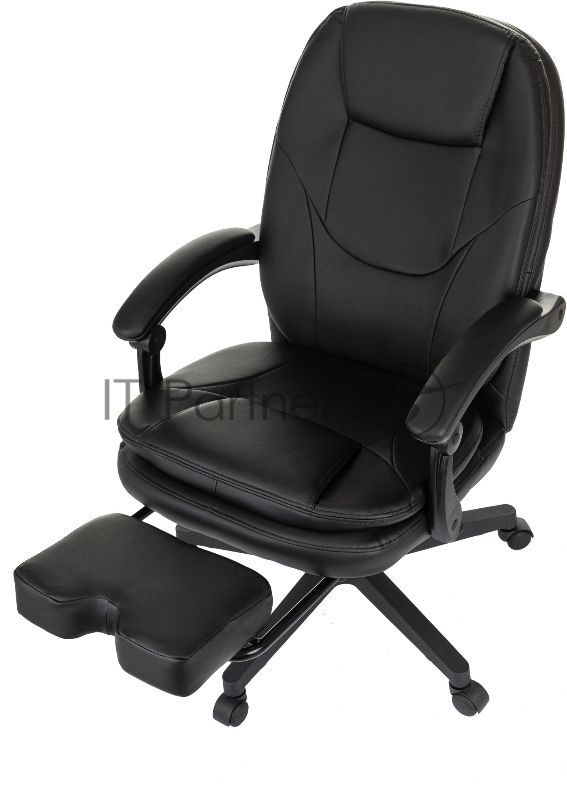 Кресло руководителя Бюрократ CH-868N-BF черный эко.кожа крестов. пластик подст.для ног