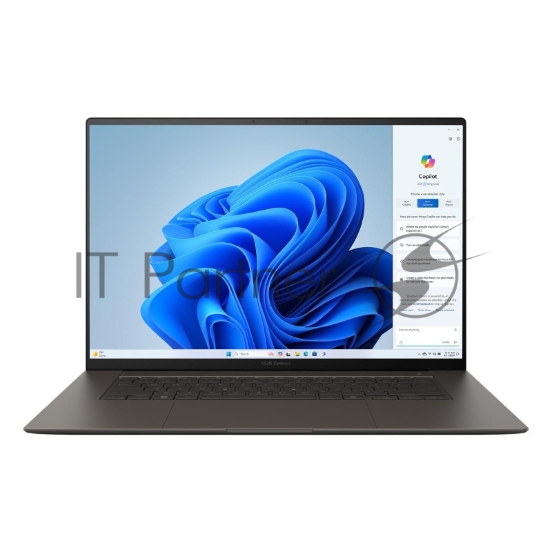 Ноутбук ASUS Zenbook S 16 UM5606WA-RK237X 16.0/OLED/3K/Ryzen AI 9 365/24Gb/SSD1Tb/Win11H/Серый/1 кг (90NB13M1-M00F50)