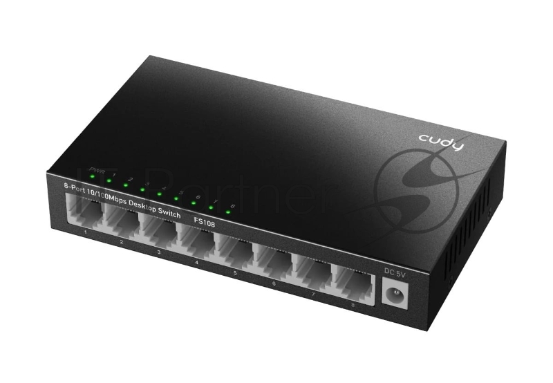 Коммутатор 8-Port 10/100 Mbps Desktop Switch, 8 10/100M RJ45 Ports, Loop Detection, Metal Case, Power Saving, Plug & Play