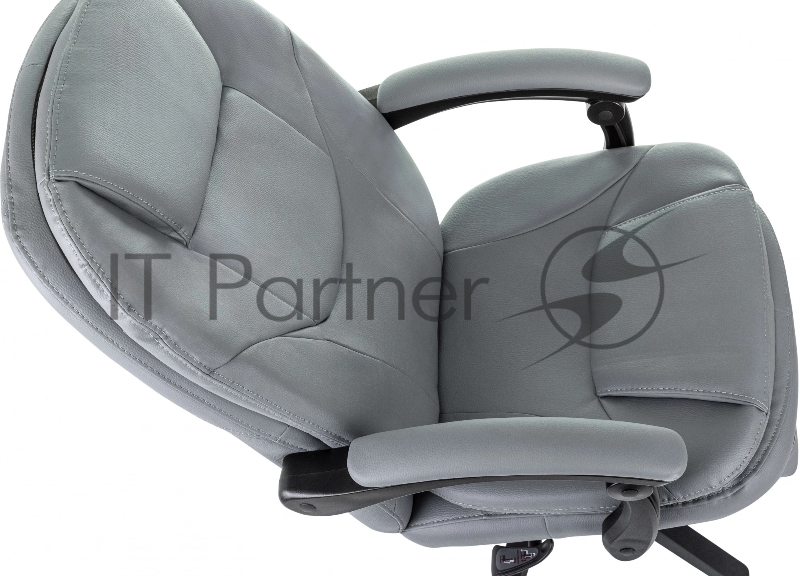 Кресло руководителя Бюрократ CH-868N-BF серый эко.кожа крестов. пластик подст.для ног