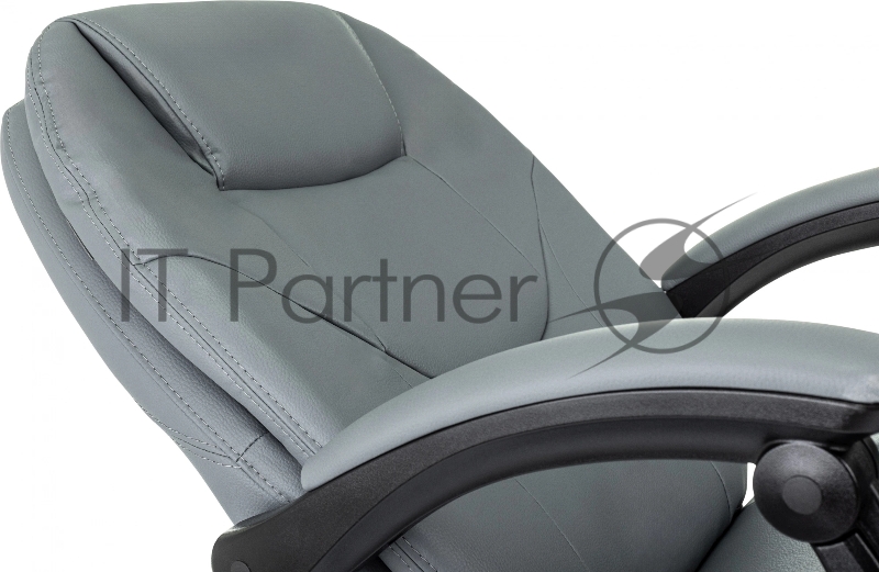 Кресло руководителя Бюрократ CH-868N-BF серый эко.кожа крестов. пластик подст.для ног