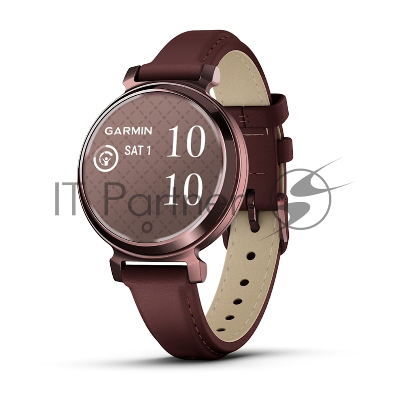 Смарт-часы Garmin Lily 2 Classic темно-бронзовый, ежевичный кожаный ремешок 35,4мм