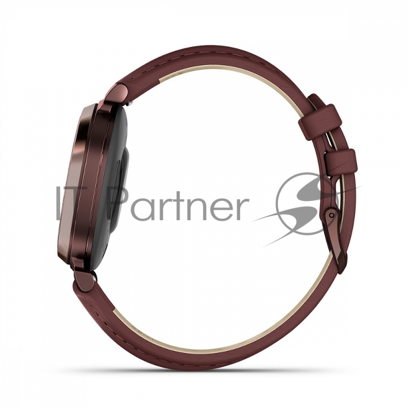 Смарт-часы Garmin Lily 2 Classic темно-бронзовый, ежевичный кожаный ремешок 35,4мм
