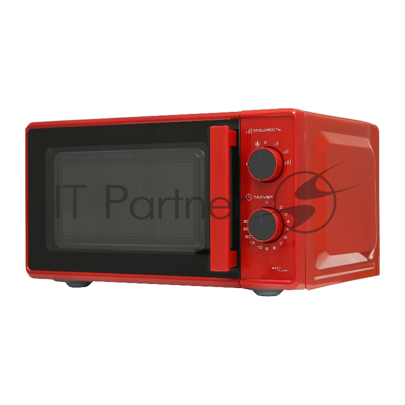 Микроволновая печь WILLMARK WMO-203GMR, 20л,700Вт, механич.ПУ, ручка д/л откр.дв,6 ур.мощн., красная