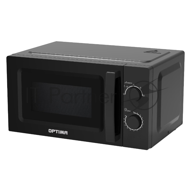 Микроволновая печь Optima MO-2023B 20л, 700Вт,механич.ПУ, ручка д/откр.дверцы, 5 ур.мощн., черная