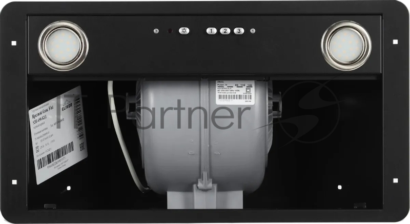 Вытяжка FLAT 52P-650-K3D BLACK/BLACK Elikor