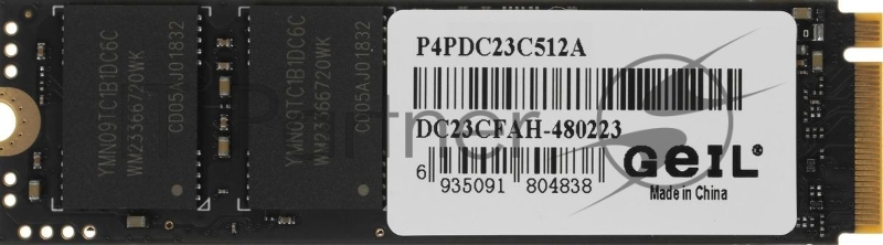 Накопитель SSD GEIL P4P M.2 2280 PCIE 4x4 P4PDC23C512A 512GB Inno GritIG5236 Taishan 6450/3300