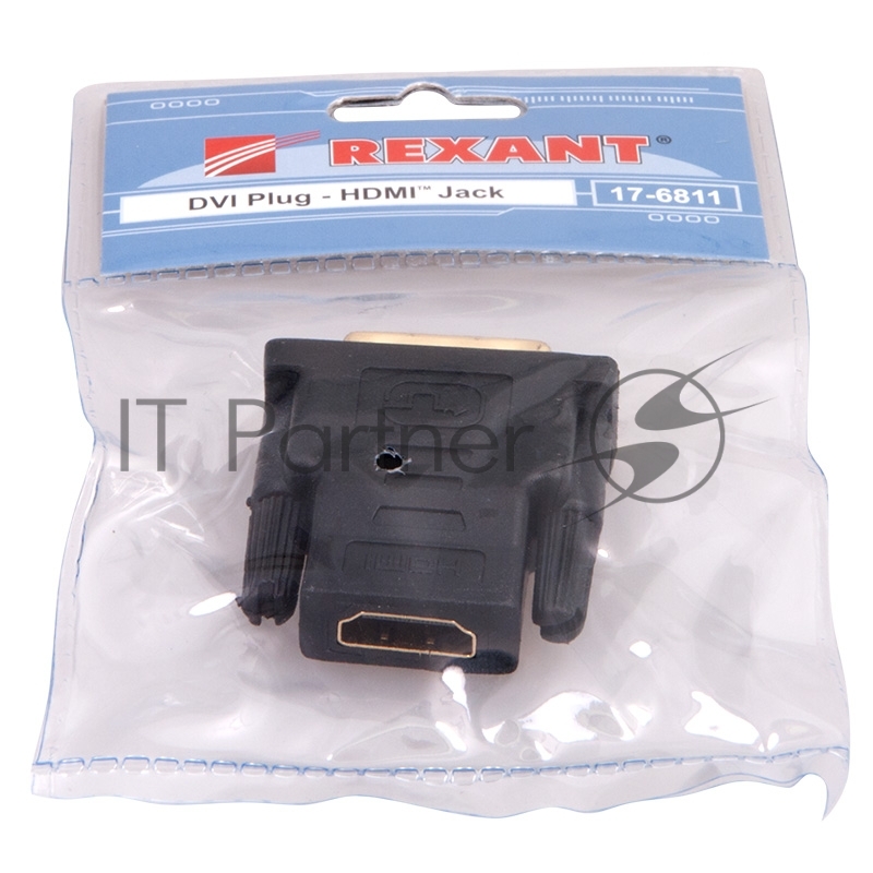 Переходник Rexant (17-6811) ПЕРЕХОДНИК шт.DVI - гн.HDMI GOLD