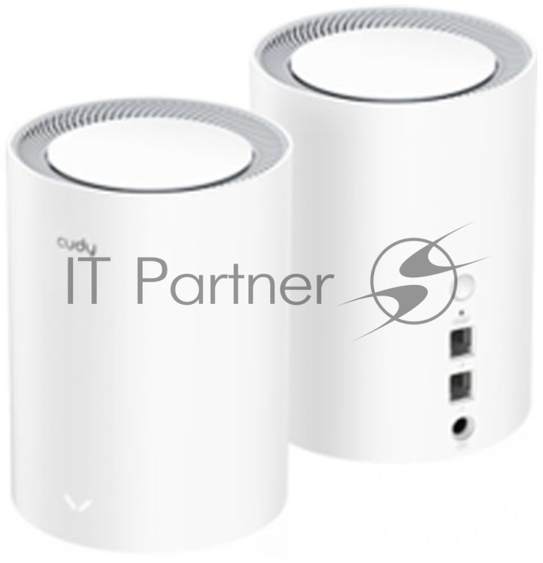 Бесшовный Mesh роутер Cudy M1800 (M1800 2-PACK) AX1800 10/100/1000BASE-TX/Wi-Fi белый (упак.:2шт)