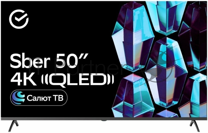 Телевизор Sber SDX 50UQ5235T, QLED, 4K Ultra HD, тёмно-серый