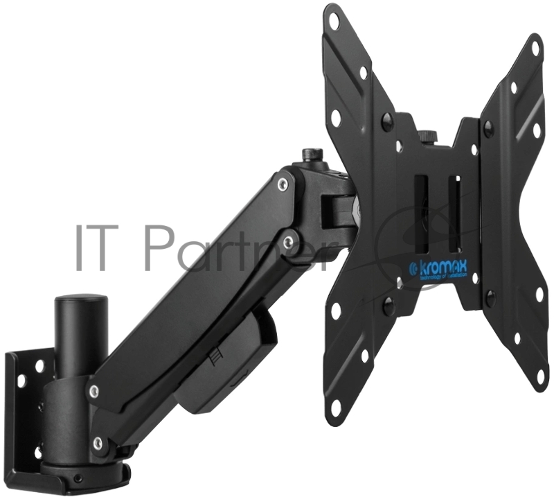 Кронштейн Kromax ORION-11 black, 8 шт/уп. Кр. стал. наст. для TV 13-48, max 3.2-20 кг, 5 ст св., нак. ±50°, пов. ±90°, от ст. 63-380 мм, max VESA 200x200 мм.