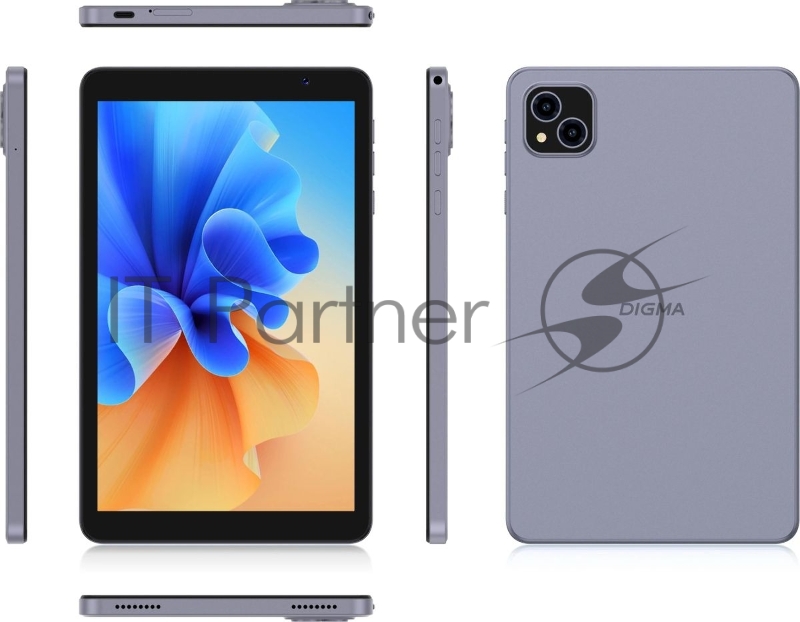 Планшет Digma Q8 8 IPS 3Gb, 32Gb, 4G, Android 14, серый