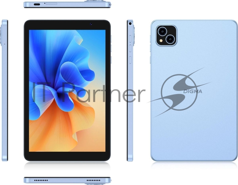 Планшет Digma Q8 8 IPS 3Gb, 32Gb, 4G, Android 14, голубой