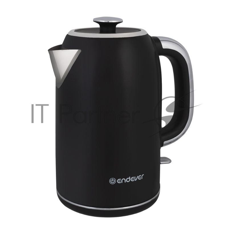 Чайник электрический Endever Skyline KR-256S, мощность 2200Вт, цвет черный, Объем 1,7л, корпус из нерж. стали, 6 шт/уп