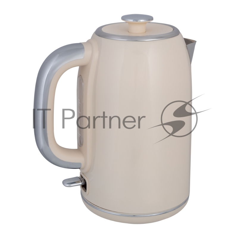 Чайник электрический Endever Skyline KR-257S, мощность 2200Вт, цвет бежевый, Объем 1,7л, корпус из нерж. стали,6 шт/уп.