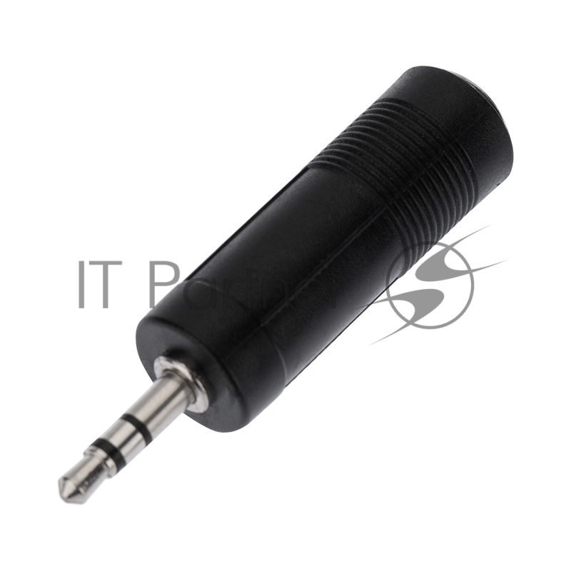 Переходник штекер стерео 3,5 мм - гнездо стерео 6,3 мм, пластик REXANT