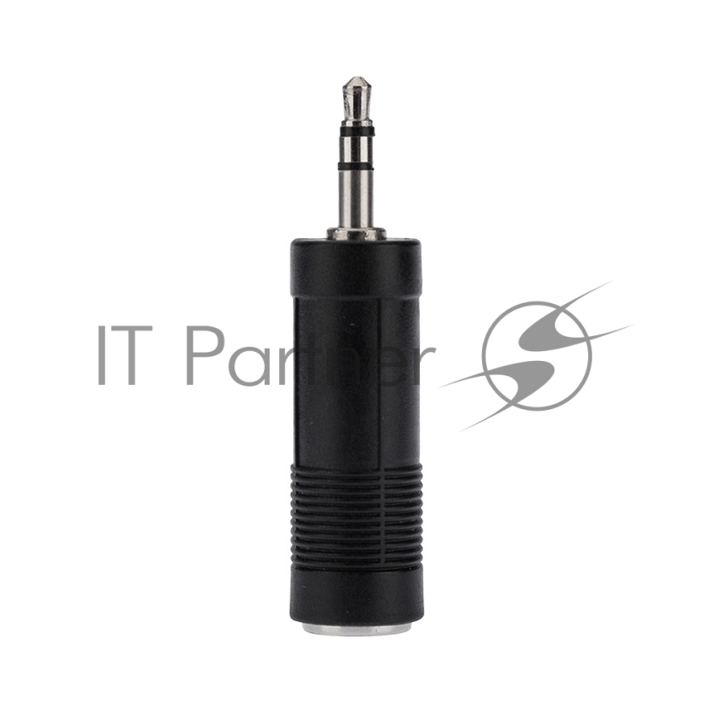 Переходник штекер стерео 3,5 мм - гнездо стерео 6,3 мм, пластик REXANT