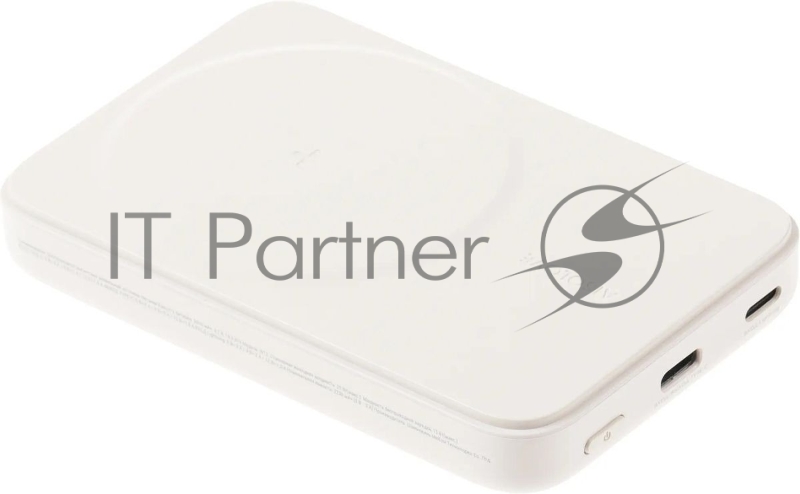 Мобильный аккумулятор Solove W12 5000mAh QC3.0/PD3.0 20W 3A USB-C беспров.зар. бежевый (W12 BEIGE RUS)