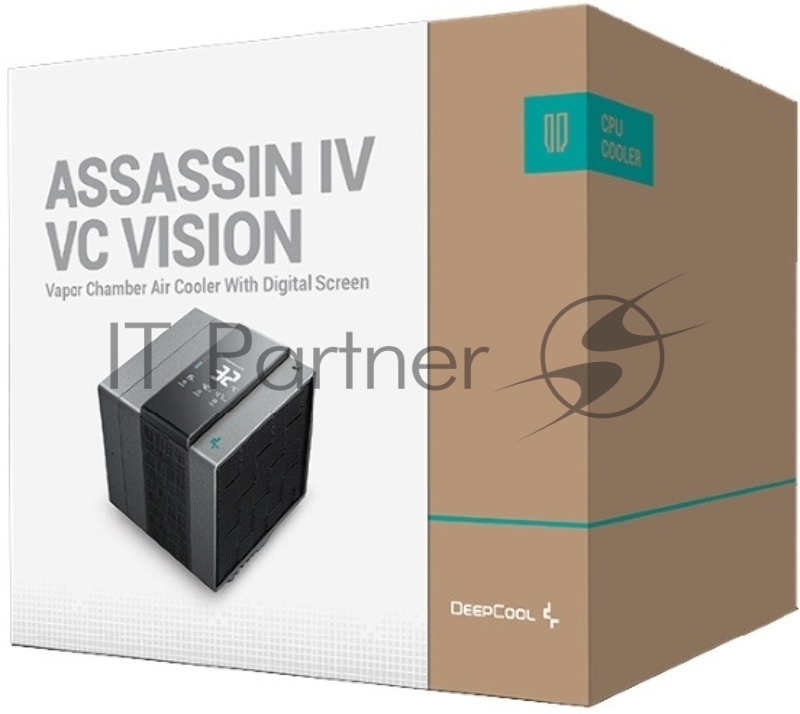 Кулер DEEPCOOL ASSASSIN IV VC VISION LGA20XX/1700/1200/115X/AM5/AM4 (6шт/кор,TDP 300W, PWM, DUAL FAN 140mm + 120mm, DUAL Heatsink, 7 Heatpipe, Copper Base) RET