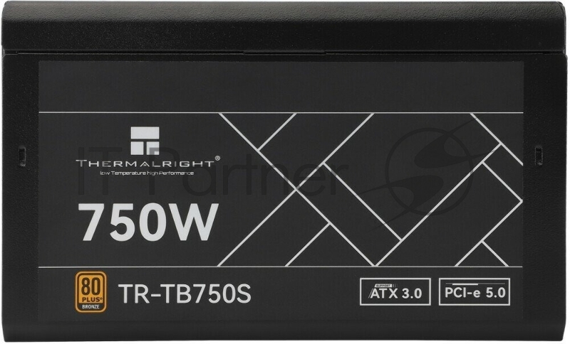 Блок питания Thermalright TR-TB750S, 750W 80+ Bronze (ATX, 3, PCIe 5.0, Non-modular, 1x24(20+4)pin 550mm, 1xCPU*2 8(4+4)pin 600+150mm, 1xPCIe*2 8(6+2)pin 500+150mm, 1x12VHPWR PCIe 5.0 12+4pin 600mm, 1xSATA*3+MOLEX4pin*1 400+150+150+150mm, 1xSATA*2+MO