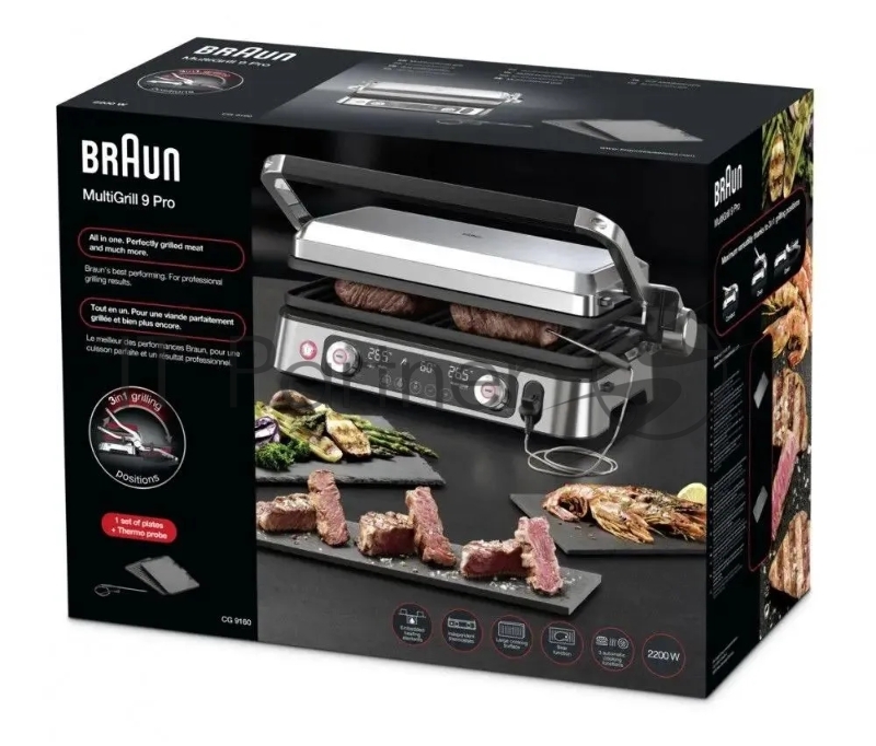 Электрогриль Braun CG9160 2200Вт черный/серебристый