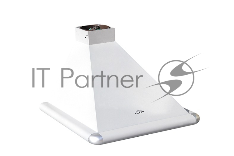 Вытяжка каминная Elikor Сатурн 50П-180-В1Л белый/хром управление: кнопочное (1 мотор)