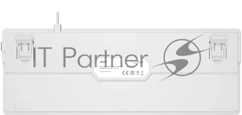 Клавиатура Acer OKW304 механическая белый USB for gamer LED (ZL.KBDCC.01V)